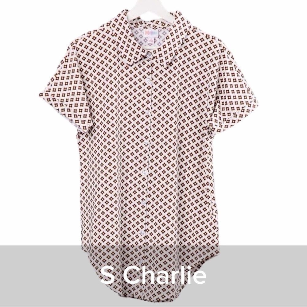 Lularoe Charlie Button Down Top - Size Small